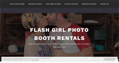 Desktop Screenshot of flashgirlphotoboothrentals.com