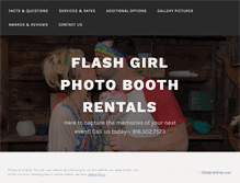 Tablet Screenshot of flashgirlphotoboothrentals.com